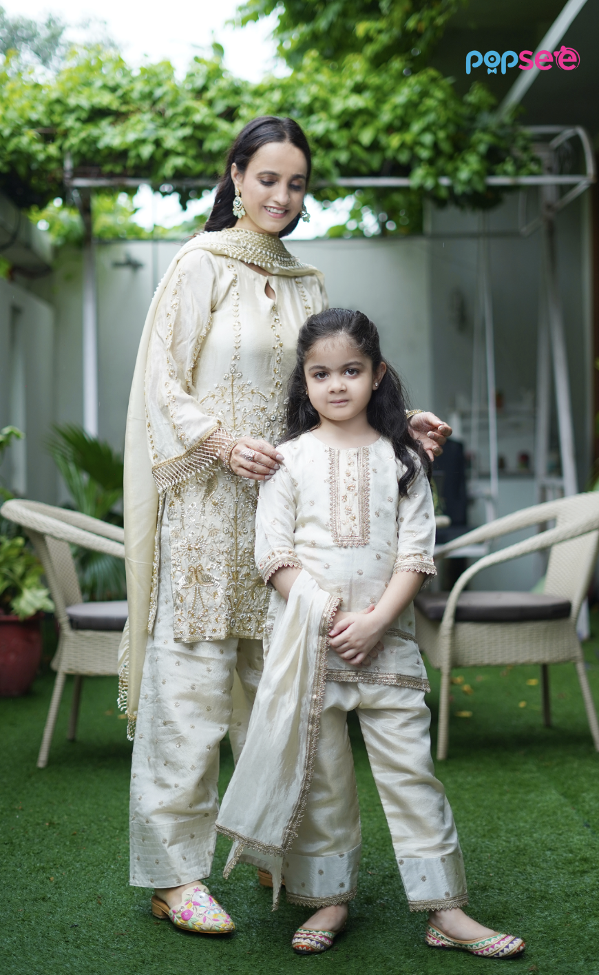 Ivory Embroidered Kurta Set with Dupatta